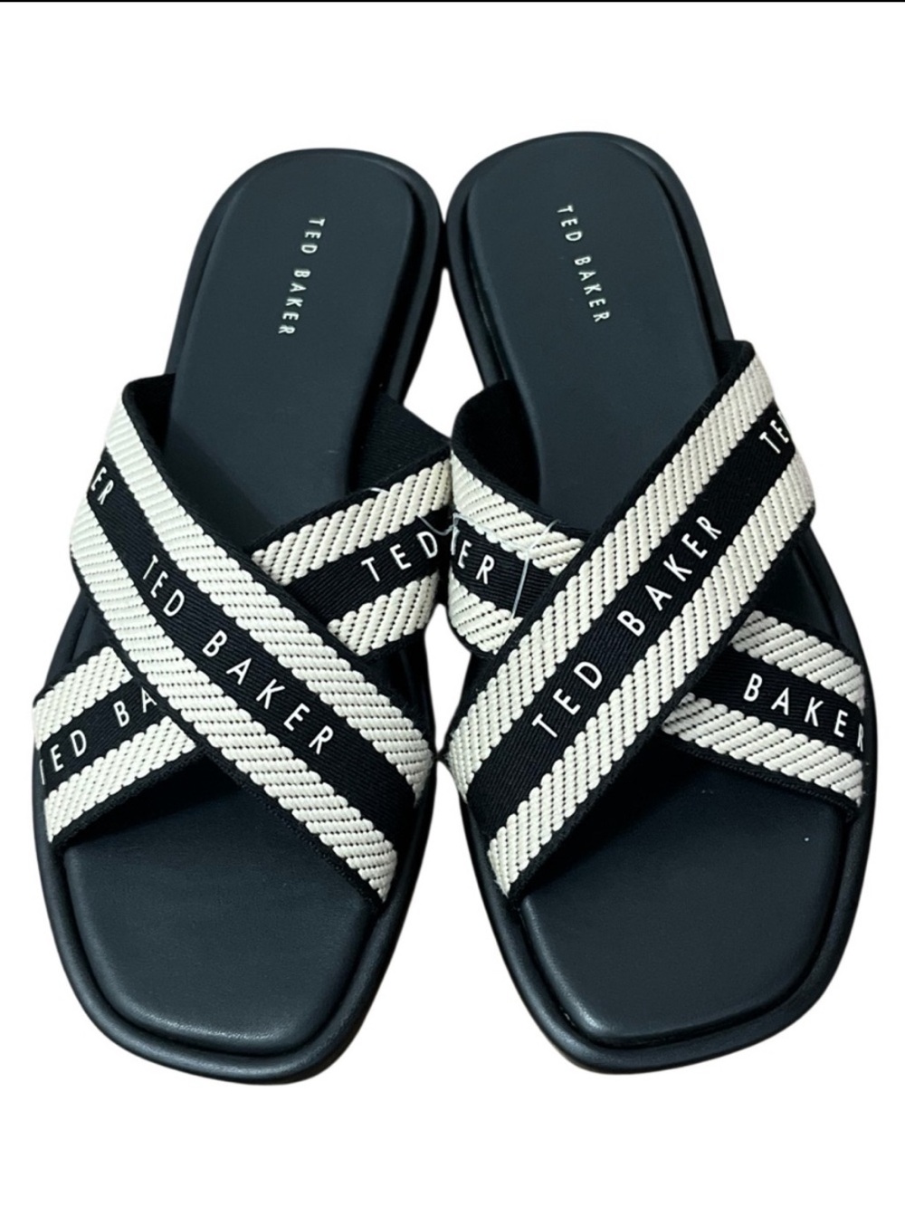 Ted Baker Ashly Sandal Cream and Black Size 9
